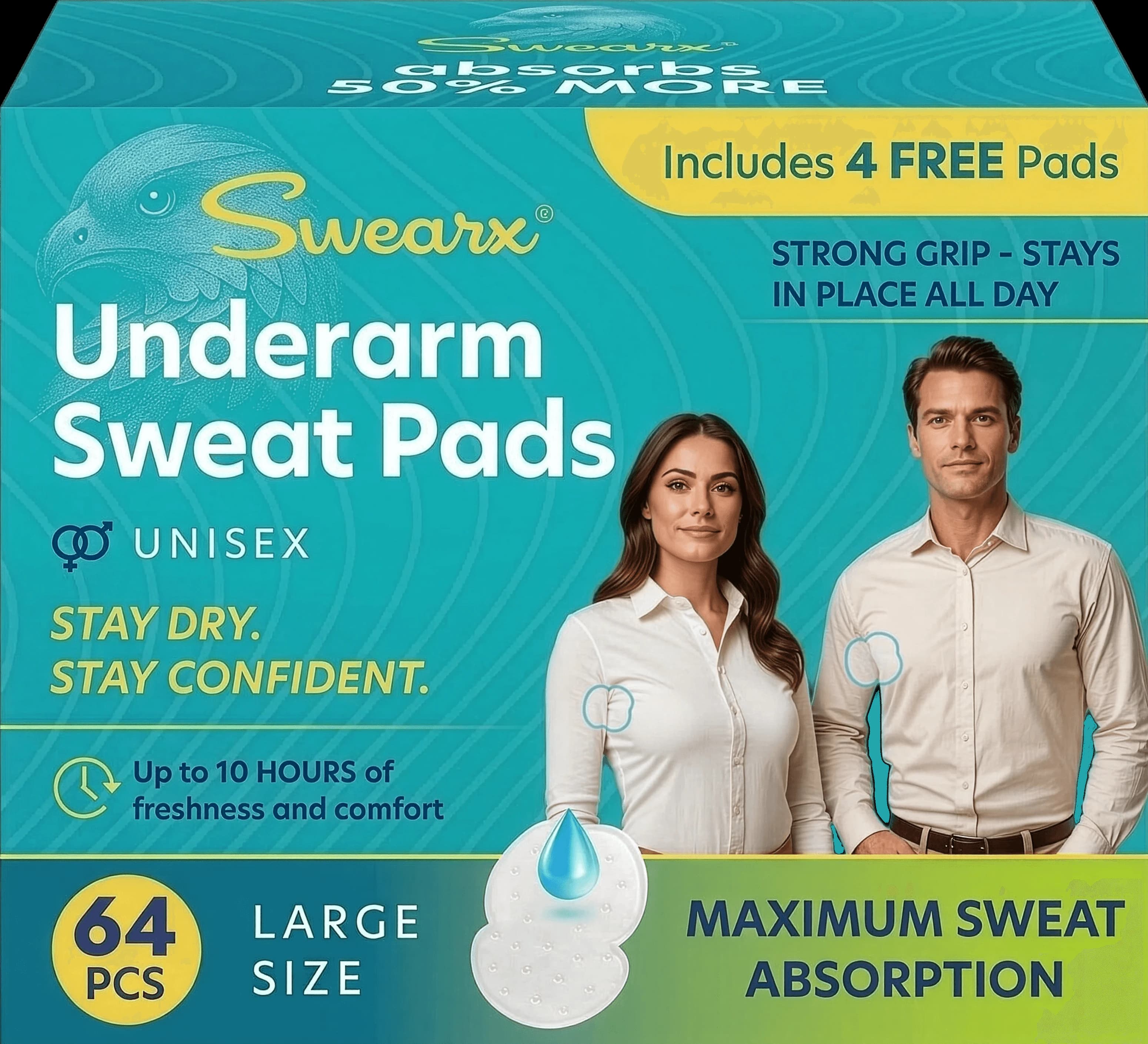 SWEARX underarm sweat pads product package